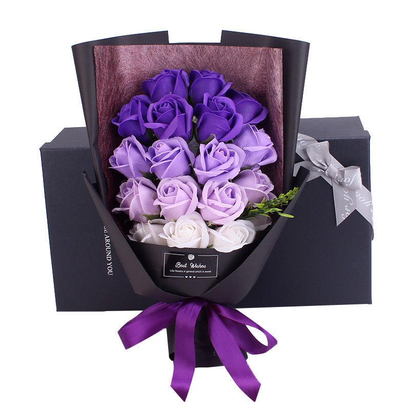 Birthday Gift Bundle Gift Box Creative Mother's Day Cross-border Gift Soap 18 Bouquet Soap Rose Flower Valentine's Day | Luxury Home Accessories | Heulog Glow