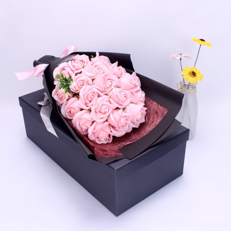 Birthday Gift Bundle Gift Box Creative Mother's Day Cross-border Gift Soap 18 Bouquet Soap Rose Flower Valentine's Day | Luxury Home Accessories | Heulog Glow