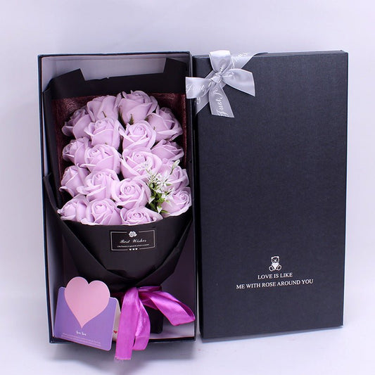 Birthday Gift Bundle Gift Box Creative Mother's Day Cross-border Gift Soap 18 Bouquet Soap Rose Flower Valentine's Day | Luxury Home Accessories | Heulog Glow