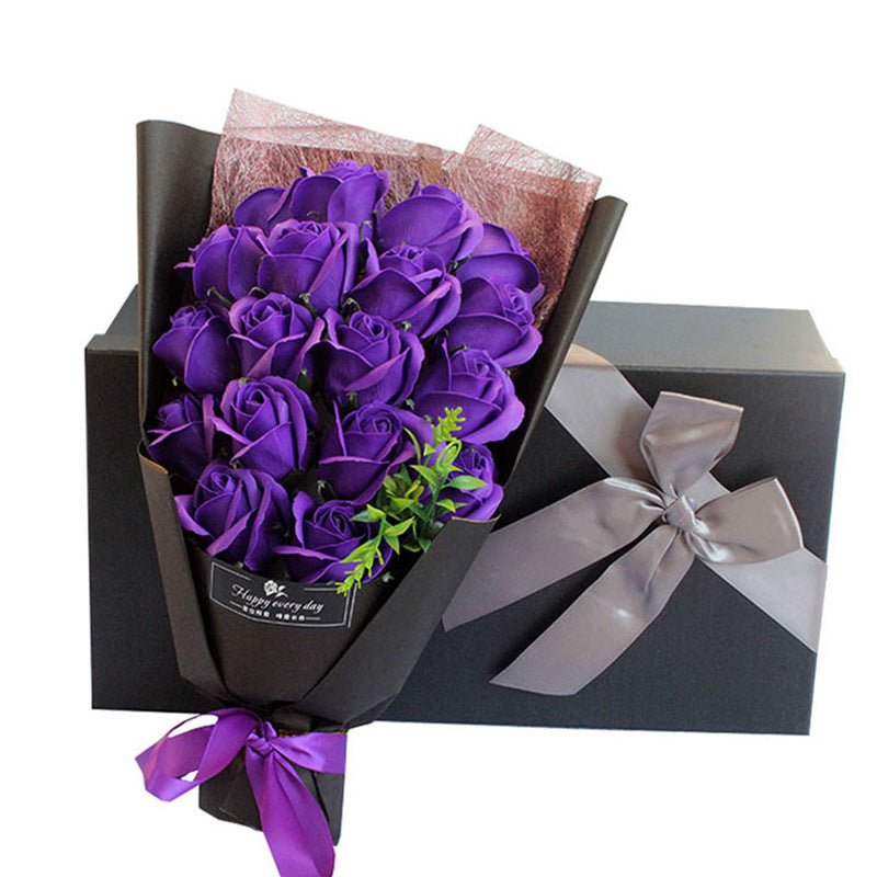 Birthday Gift Bundle Gift Box Creative Mother's Day Cross-border Gift Soap 18 Bouquet Soap Rose Flower Valentine's Day | Luxury Home Accessories | Heulog Glow