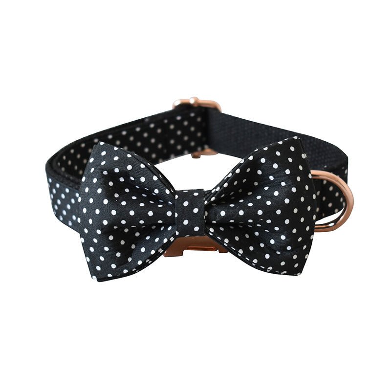 Black Polka Dot Collar Dog Leash Pet Neck Collar | Luxury Home Accessories | Heulog Glow