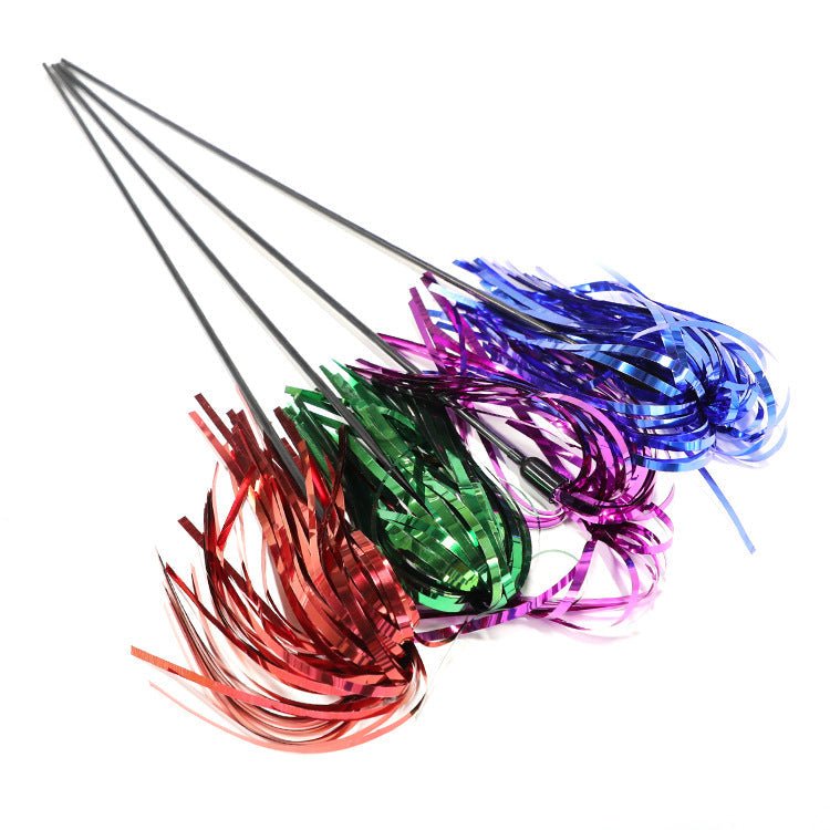 Black PP Rod Sound Paper Color Stripes Cat Teaser | Luxury Home Accessories | Heulog Glow