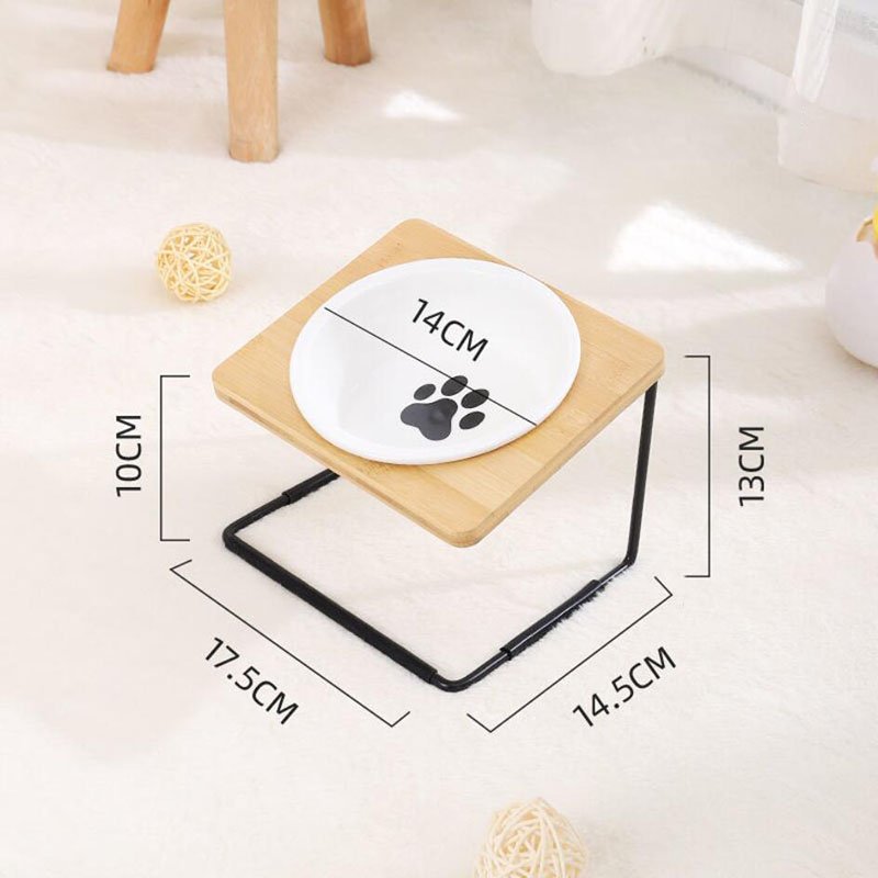 Black-proof Chin And Neck Protection Ceramic Cat Bowl | Luxury Home Accessories | Heulog Glow