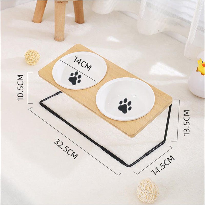 Black-proof Chin And Neck Protection Ceramic Cat Bowl | Luxury Home Accessories | Heulog Glow