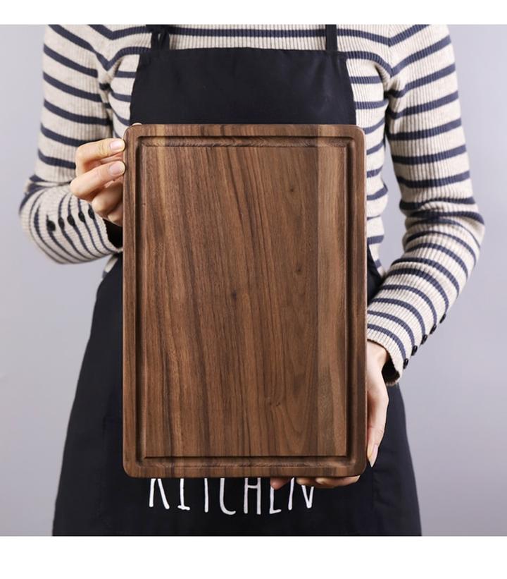 Black Walnut Wood Cutting Board Creative Whole Tray Fruit Chopping Cutting Board Wood Chopping Blocks For Kitchen | Luxury Home Accessories | Heulog Glow