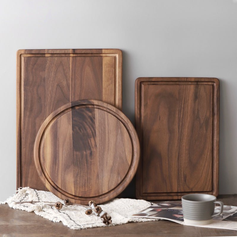 Black Walnut Wood Cutting Board Creative Whole Tray Fruit Chopping Cutting Board Wood Chopping Blocks For Kitchen | Luxury Home Accessories | Heulog Glow