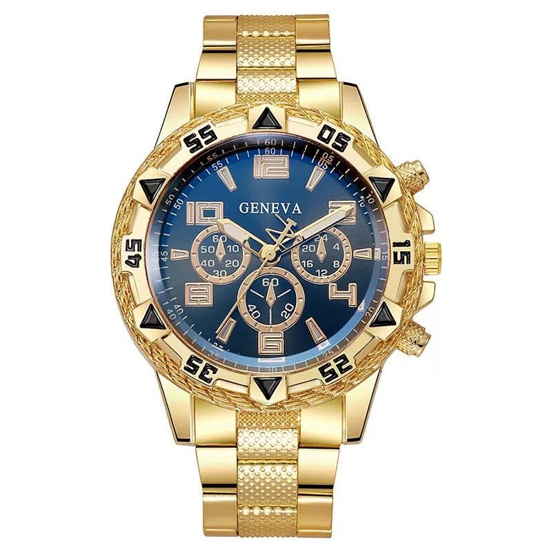 Blue Light Glass Men's Business Steel Belt Quartz Watch | Luxury Home Accessories | Heulog Glow