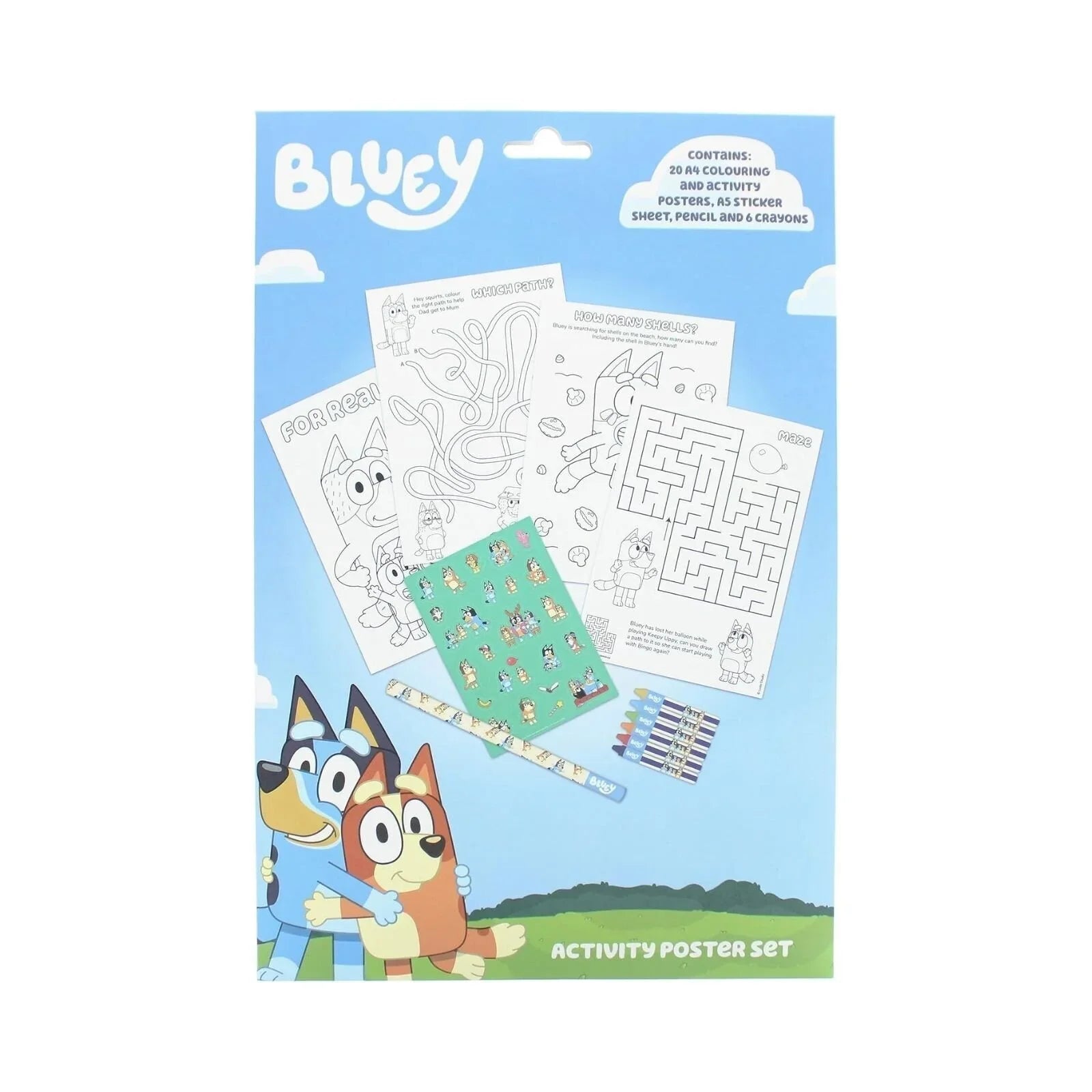 Bluey Poster Activity Set | Luxury Home Accessories | Heulog Glow