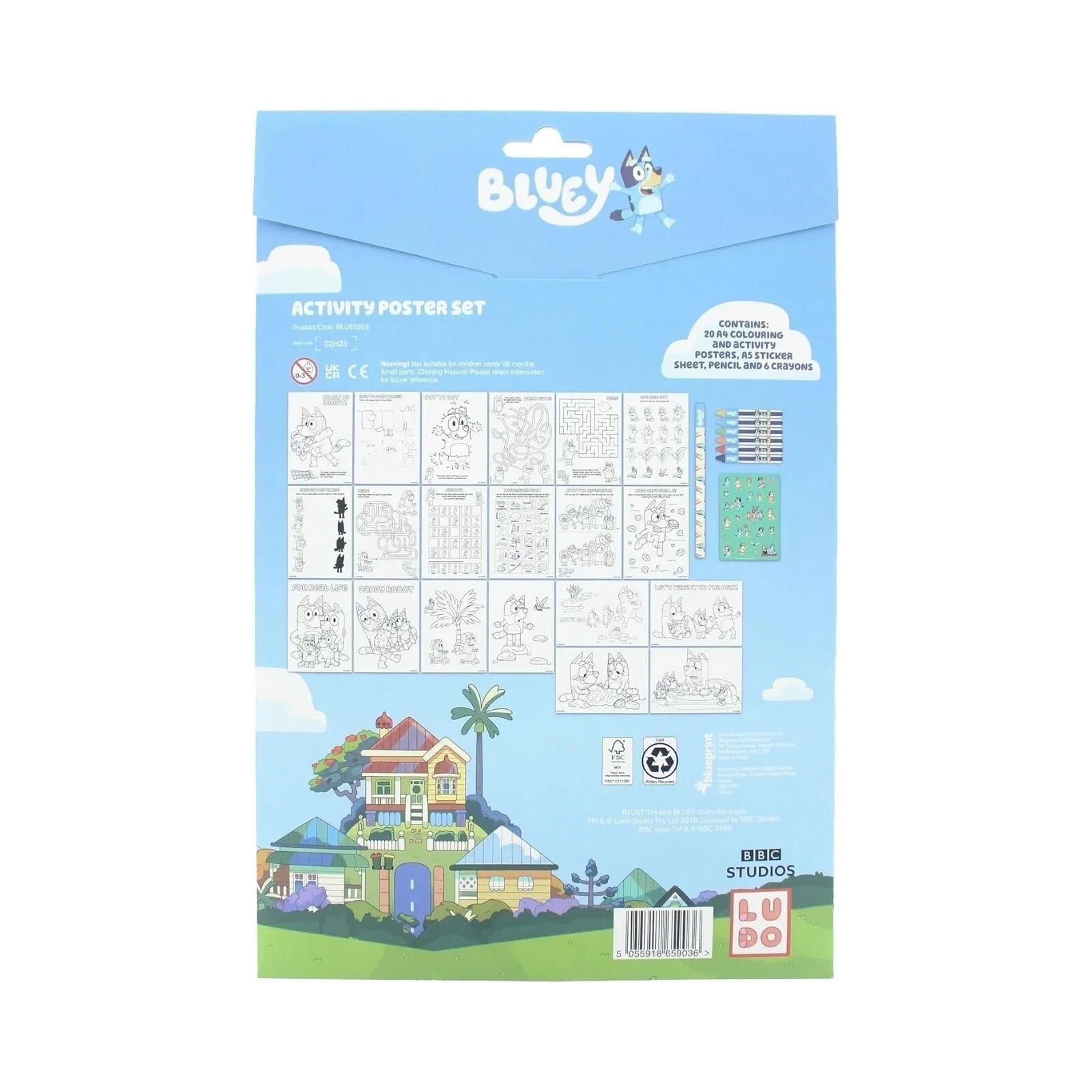 Bluey Poster Activity Set | Luxury Home Accessories | Heulog Glow