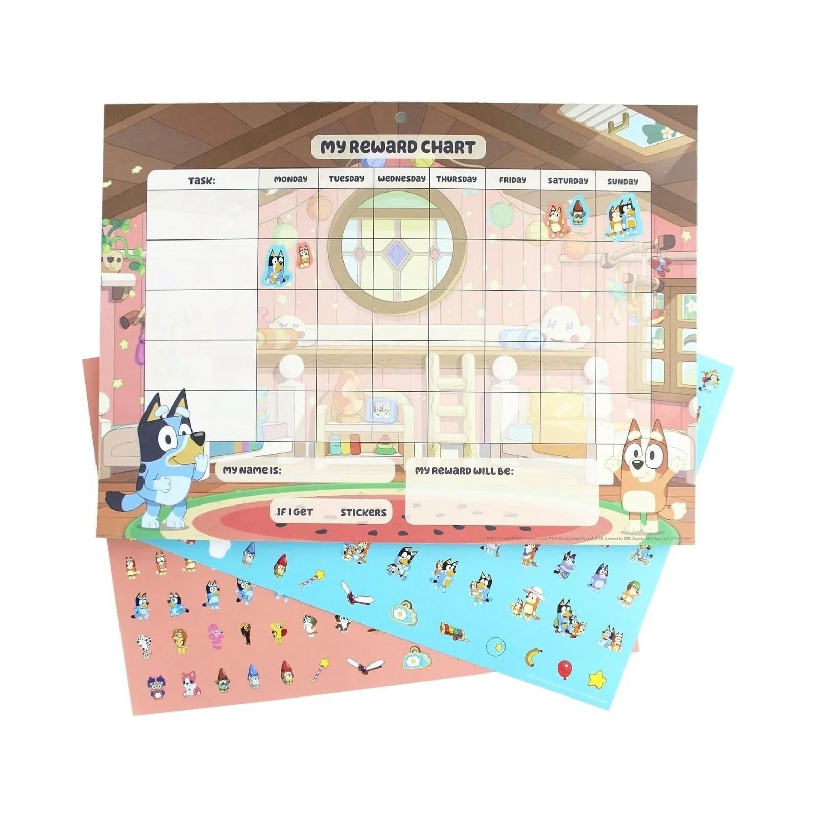 Bluey Reward Chart | Luxury Home Accessories | Heulog Glow