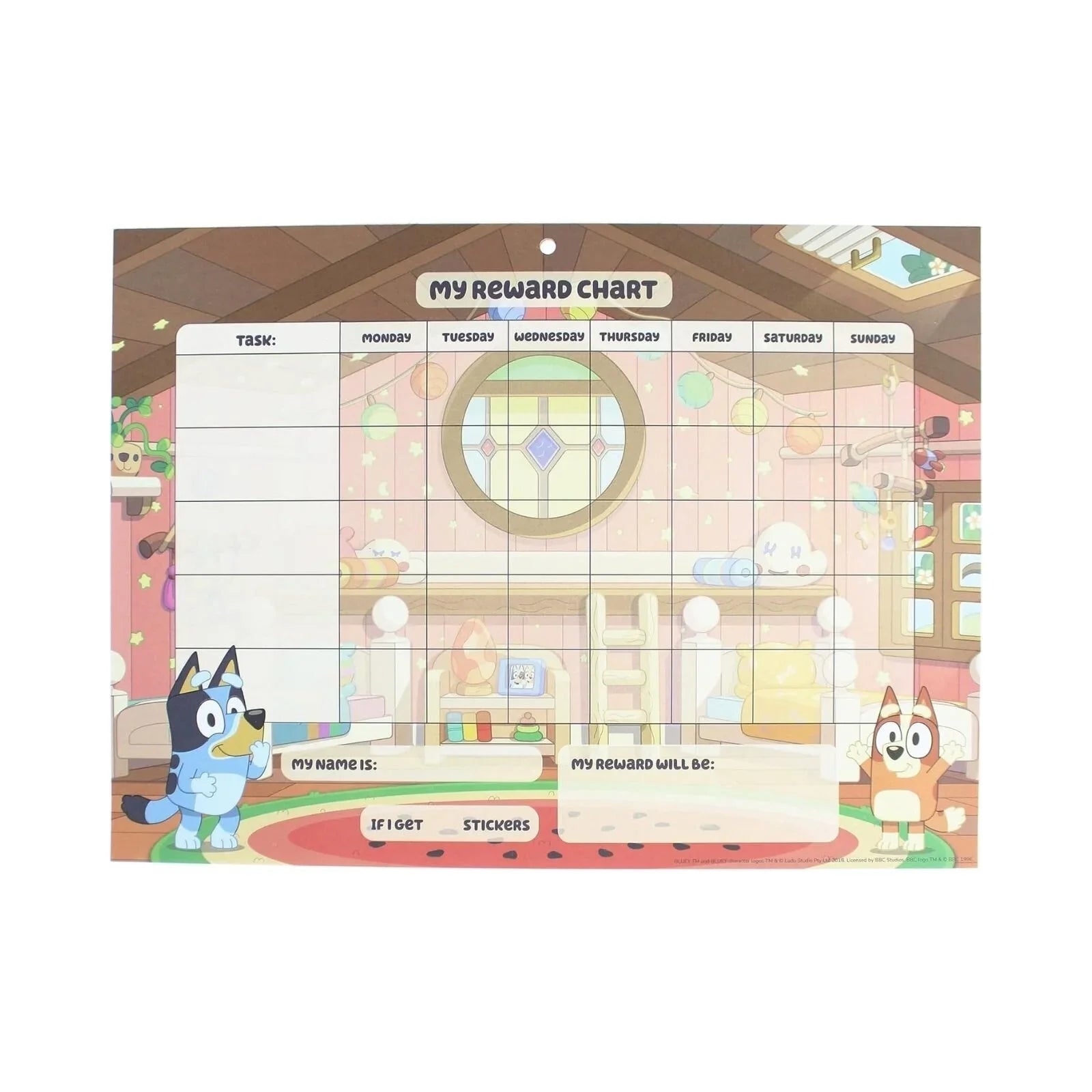 Bluey Reward Chart | Luxury Home Accessories | Heulog Glow