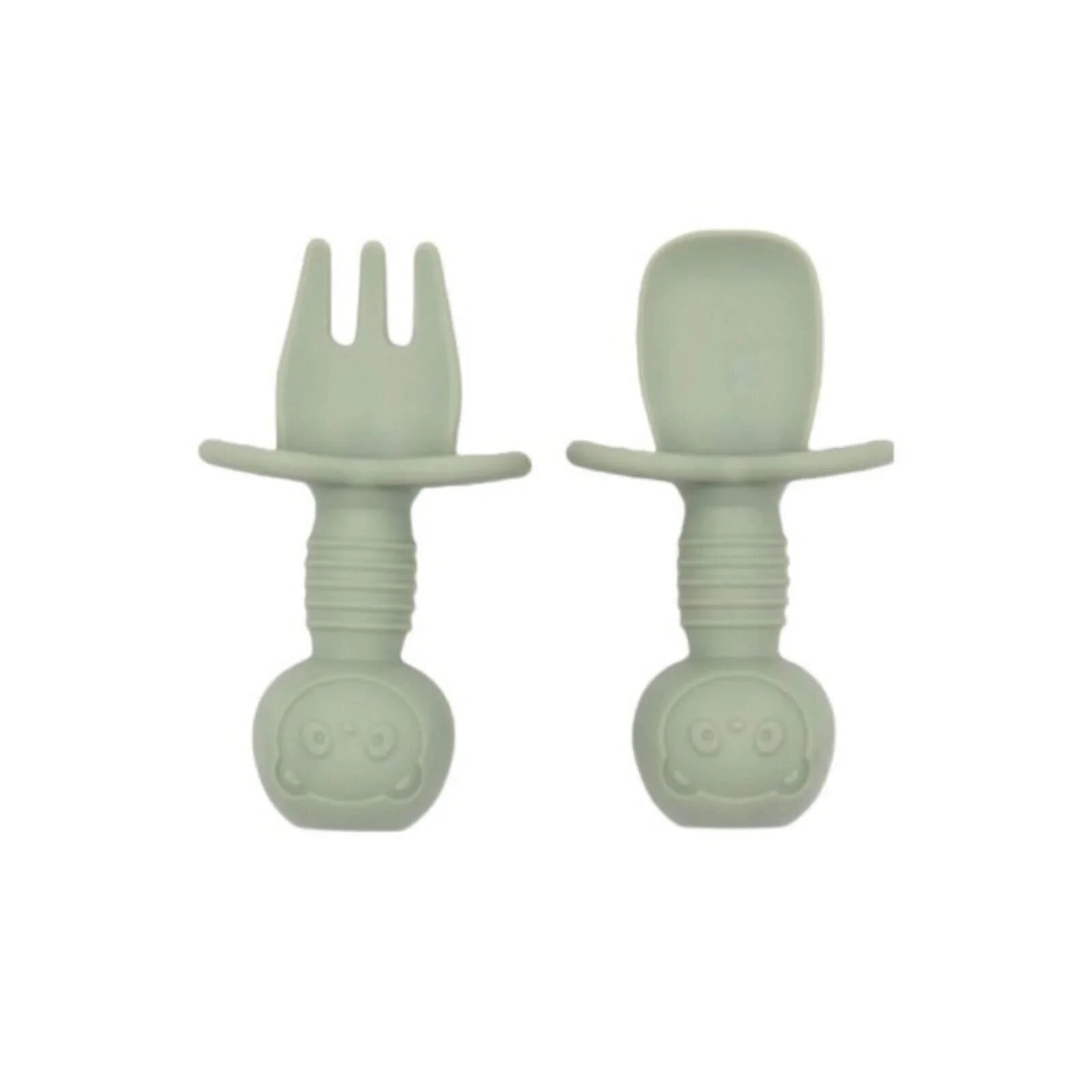 BLW Essentials Silicone Training Cutlery Set - Sage | Luxury Home Accessories | Heulog Glow