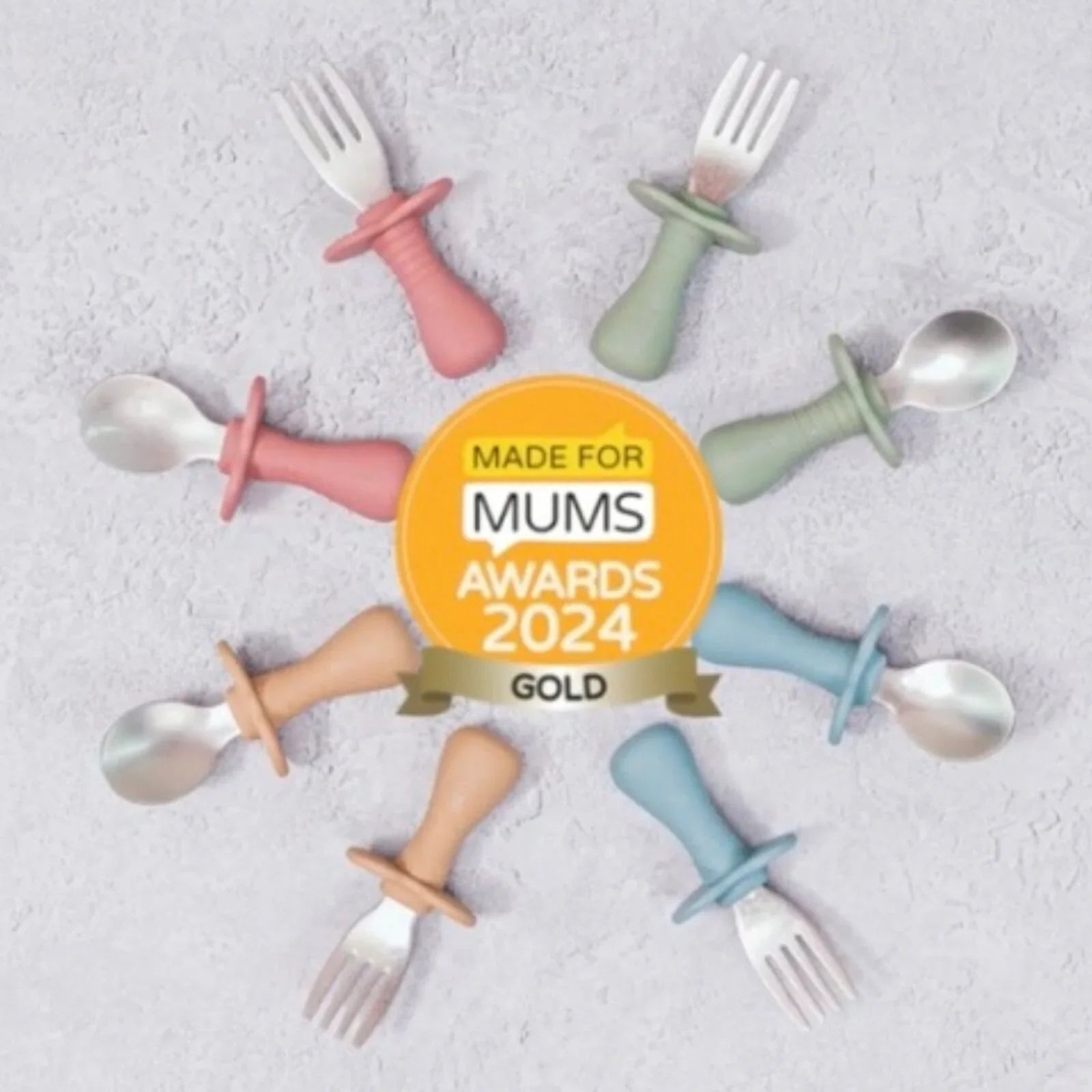 BLW Essentials Toddler Cutlery Set - Dusty Rose | Luxury Home Accessories | Heulog Glow