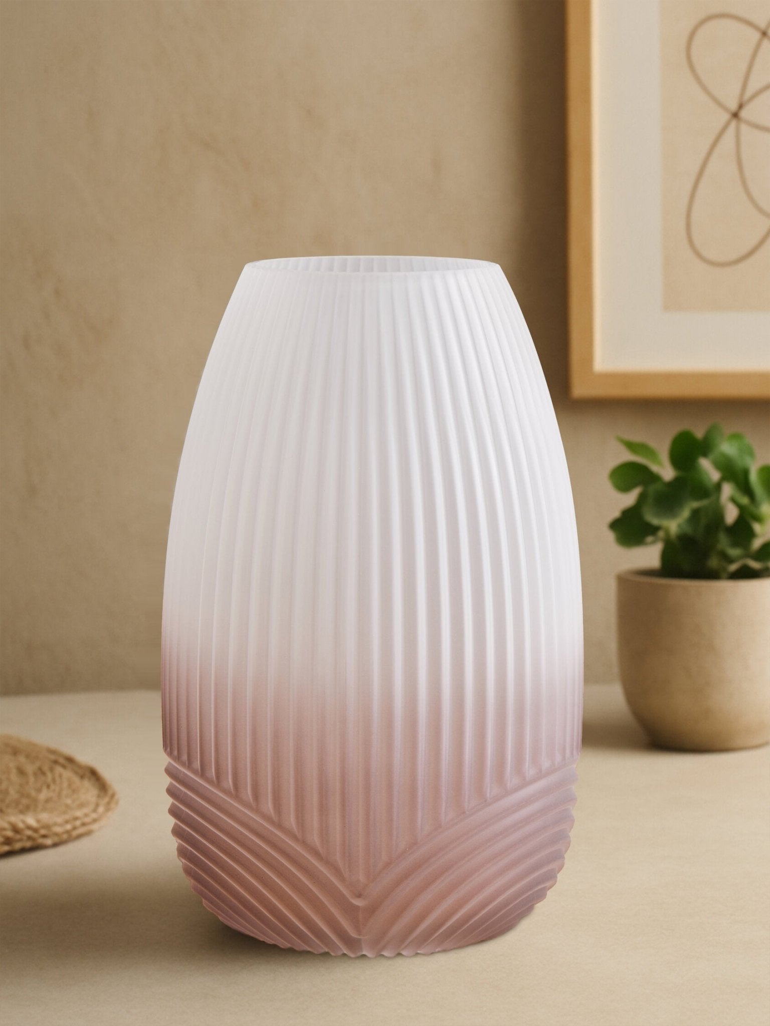 Blyth Large Grey Glass Vase | Luxury Home Accessories | Heulog Glow
