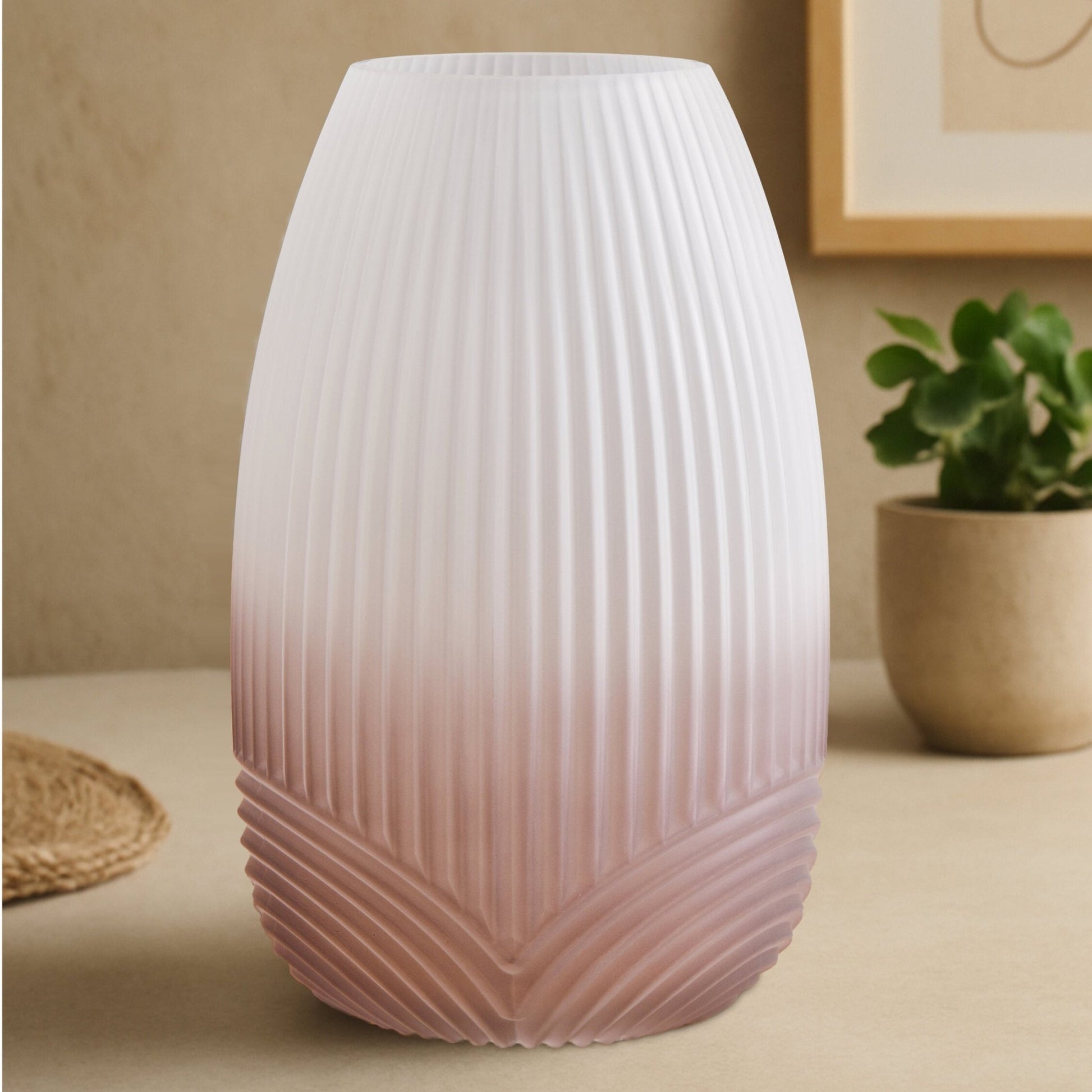 Blyth Large Grey Glass Vase | Luxury Home Accessories | Heulog Glow