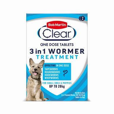 BM Clear 3 in 1 Wormer for Dogs 3kg - 20kg (2Tabs) | Luxury Home Accessories | Heulog Glow