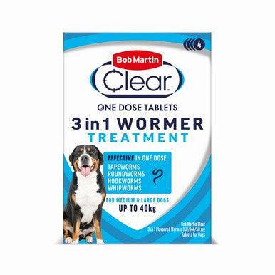 Bob Martin 3 In 1 Dewormer Upto 40kg 4 Tablets | Luxury Home Accessories | Heulog Glow