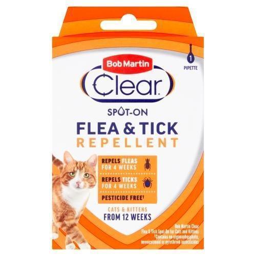 Bob Martin Clear Cat Spot On Flea & Tick Repellent 4 Week 1 pipette | Luxury Home Accessories | Heulog Glow