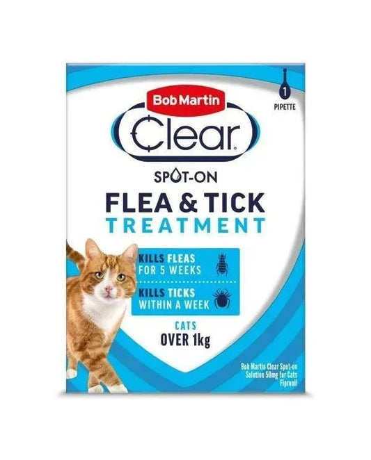 Bob Martin Clear Cat Spot On Flea & Tick Treatment 1 pipette | Luxury Home Accessories | Heulog Glow