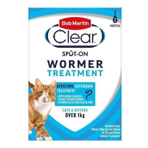 Bob Martin Clear Spot On Wormer for Cats & Kittens 2 Pipettes | Luxury Home Accessories | Heulog Glow