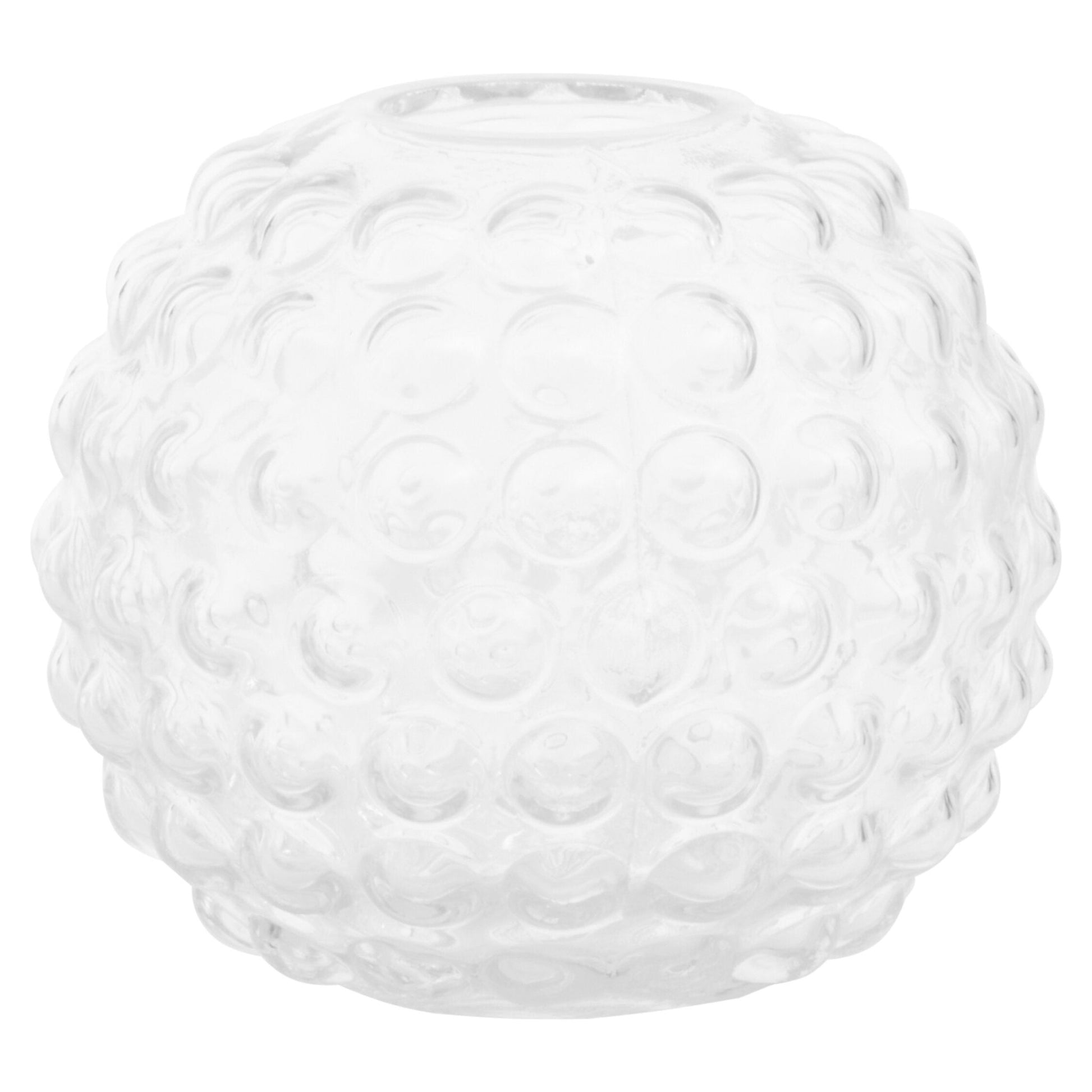 Bolla Large Round Clear Glass Vase | Luxury Home Accessories | Heulog Glow