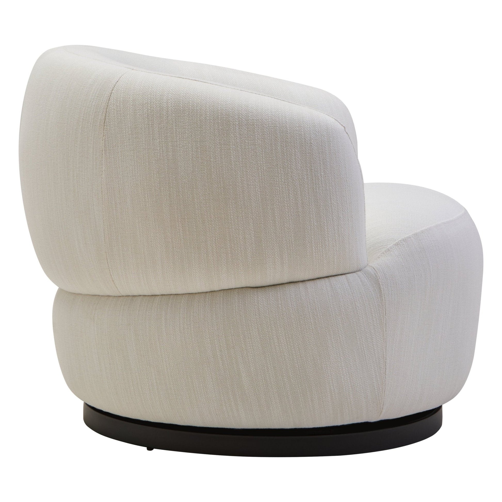 Bordo Textured Cream Curved Swivel Chair | Luxury Home Accessories | Heulog Glow