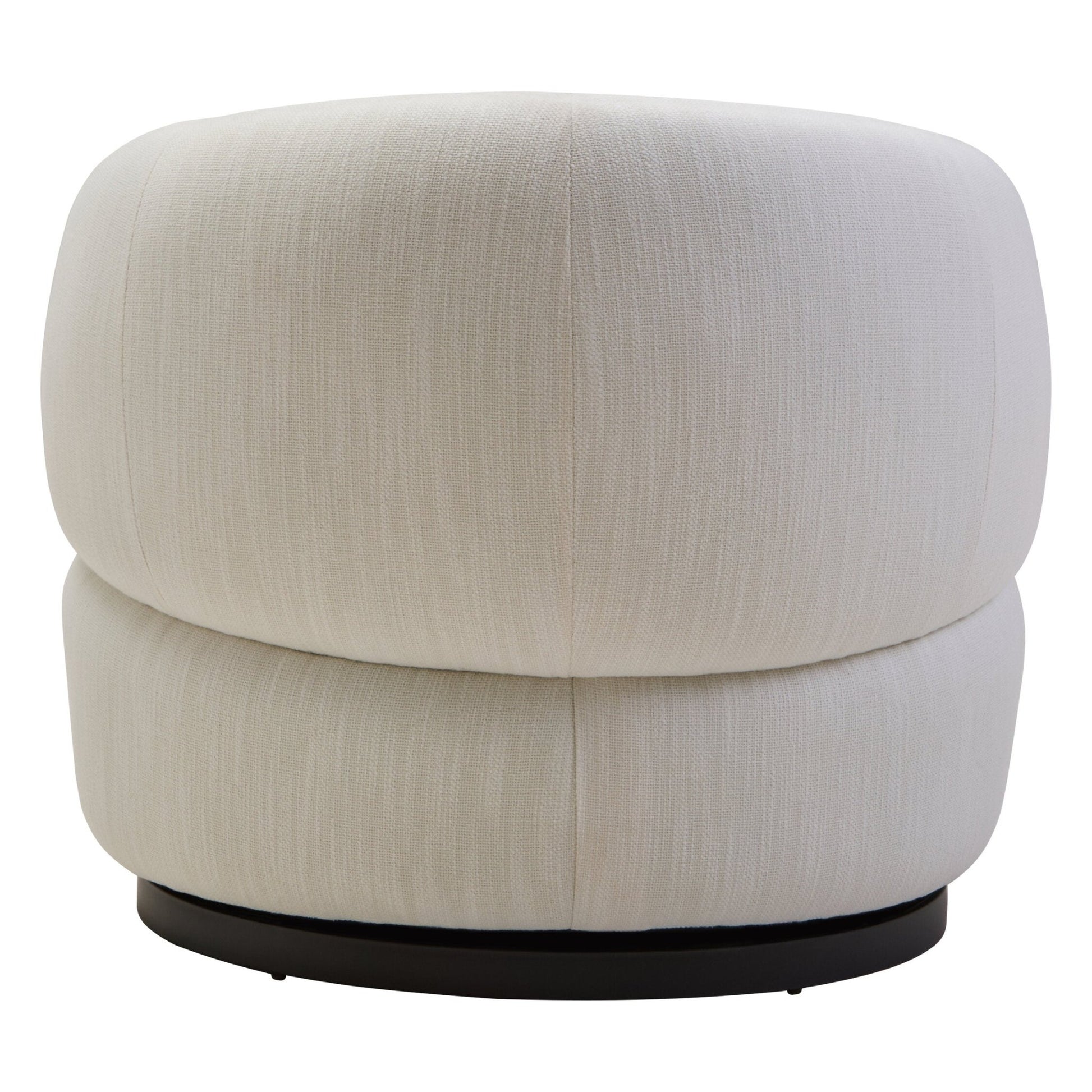 Bordo Textured Cream Curved Swivel Chair | Luxury Home Accessories | Heulog Glow