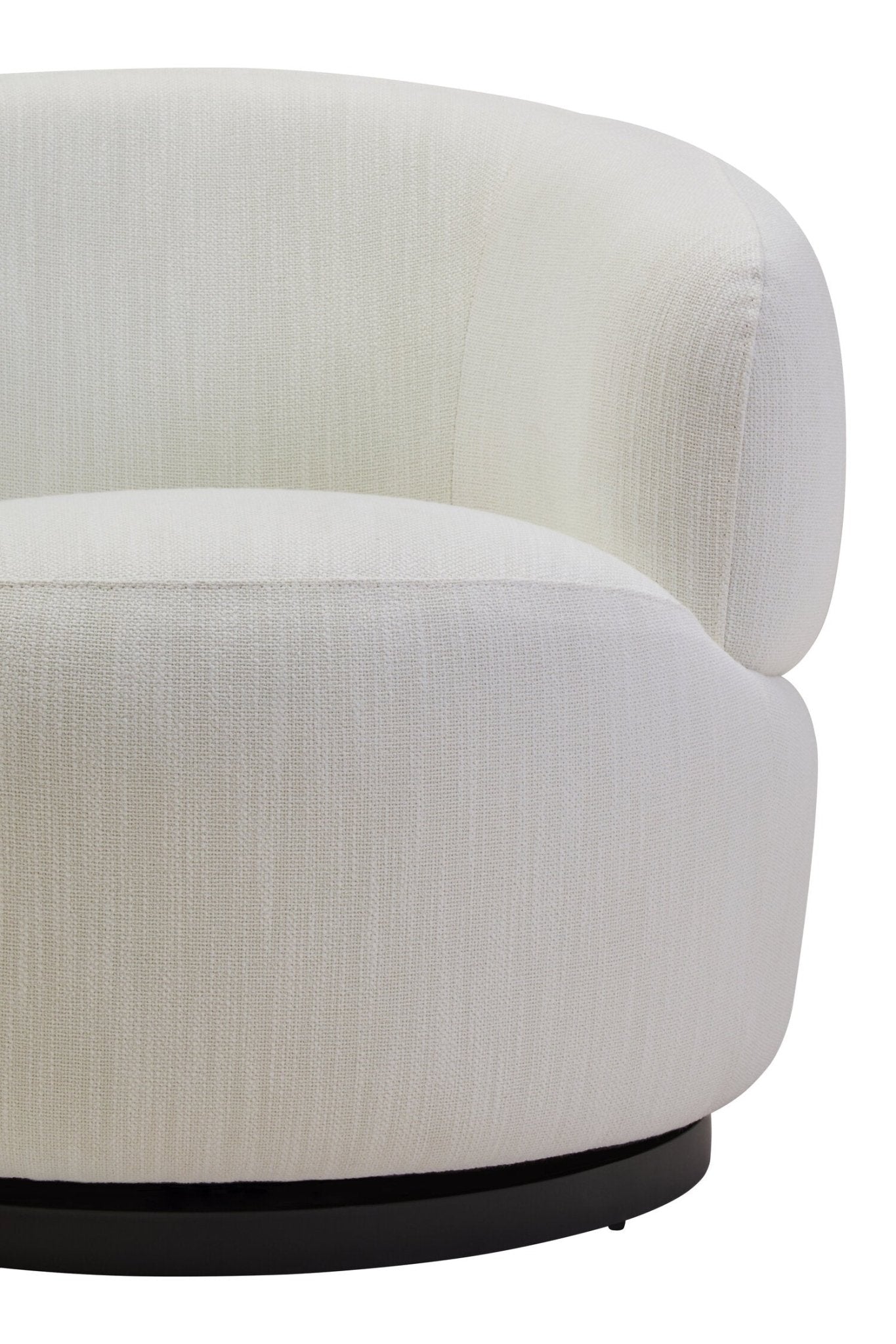 Bordo Textured Cream Curved Swivel Chair | Luxury Home Accessories | Heulog Glow