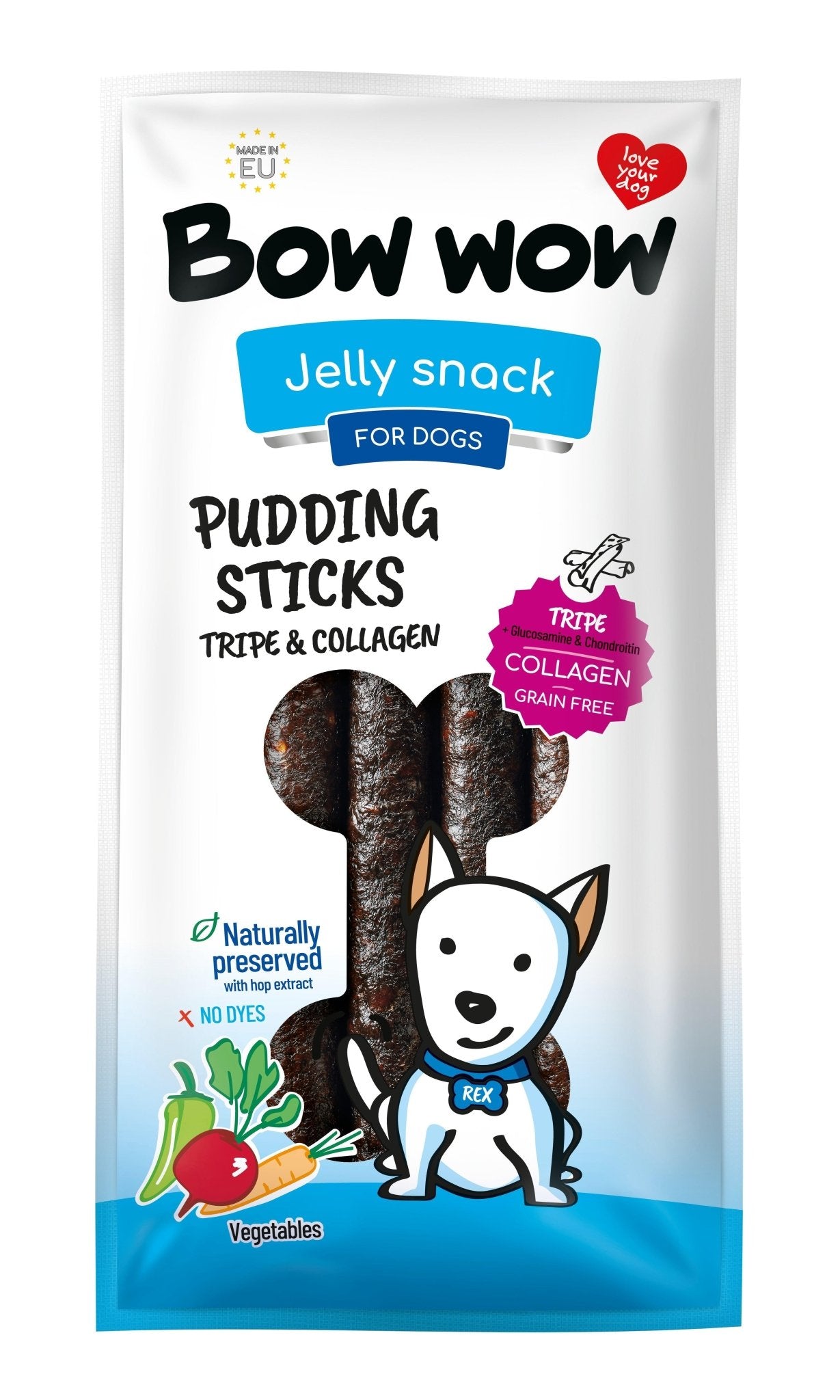 Bow Wow Pudding 6 Sticks Caramel 170g | Luxury Home Accessories | Heulog Glow