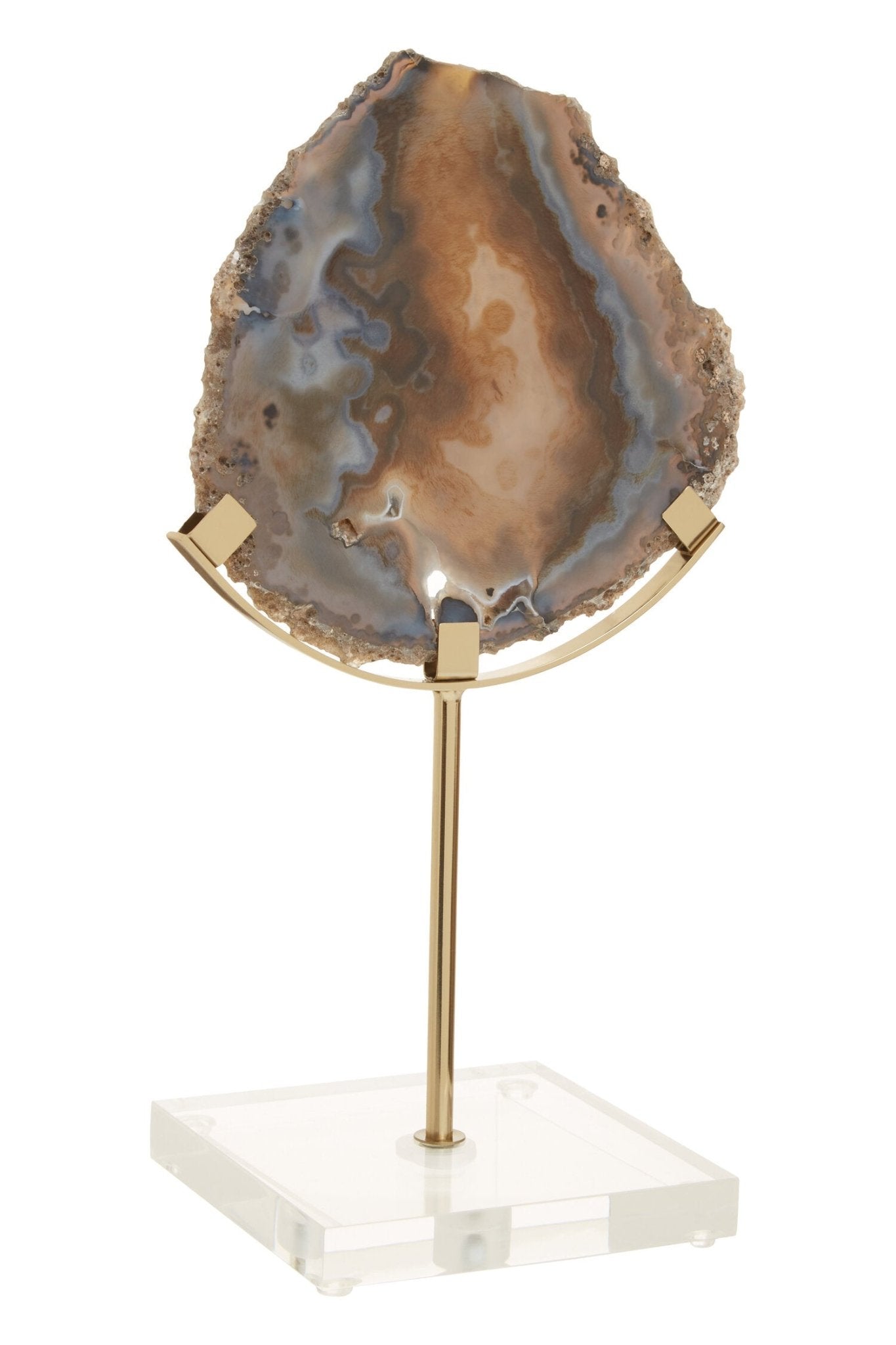 Bowerbird Black And Gold Agate Sculpture | Luxury Home Accessories | Heulog Glow
