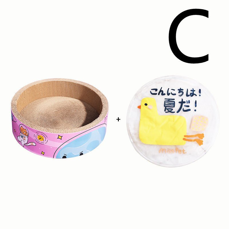 Bowl-shaped Cat Scratcher Cat Litter Grinding Claws Wear-resistant Round | Luxury Home Accessories | Heulog Glow