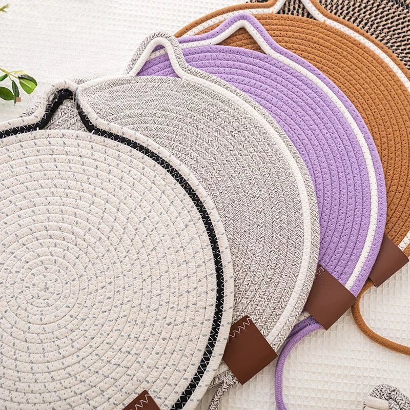 Braided Cotton Rope Cat Claw Mat Self Hi Ball One Piece Sleeping Mat Washable Anti Sticky Scratching Artifact Cat Scratching Mat Pet Products | Luxury Home Accessories | Heulog Glow