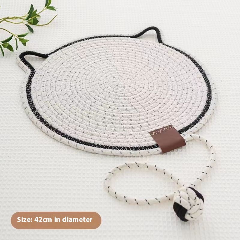 Braided Cotton Rope Cat Claw Mat Self Hi Ball One Piece Sleeping Mat Washable Anti Sticky Scratching Artifact Cat Scratching Mat Pet Products | Luxury Home Accessories | Heulog Glow