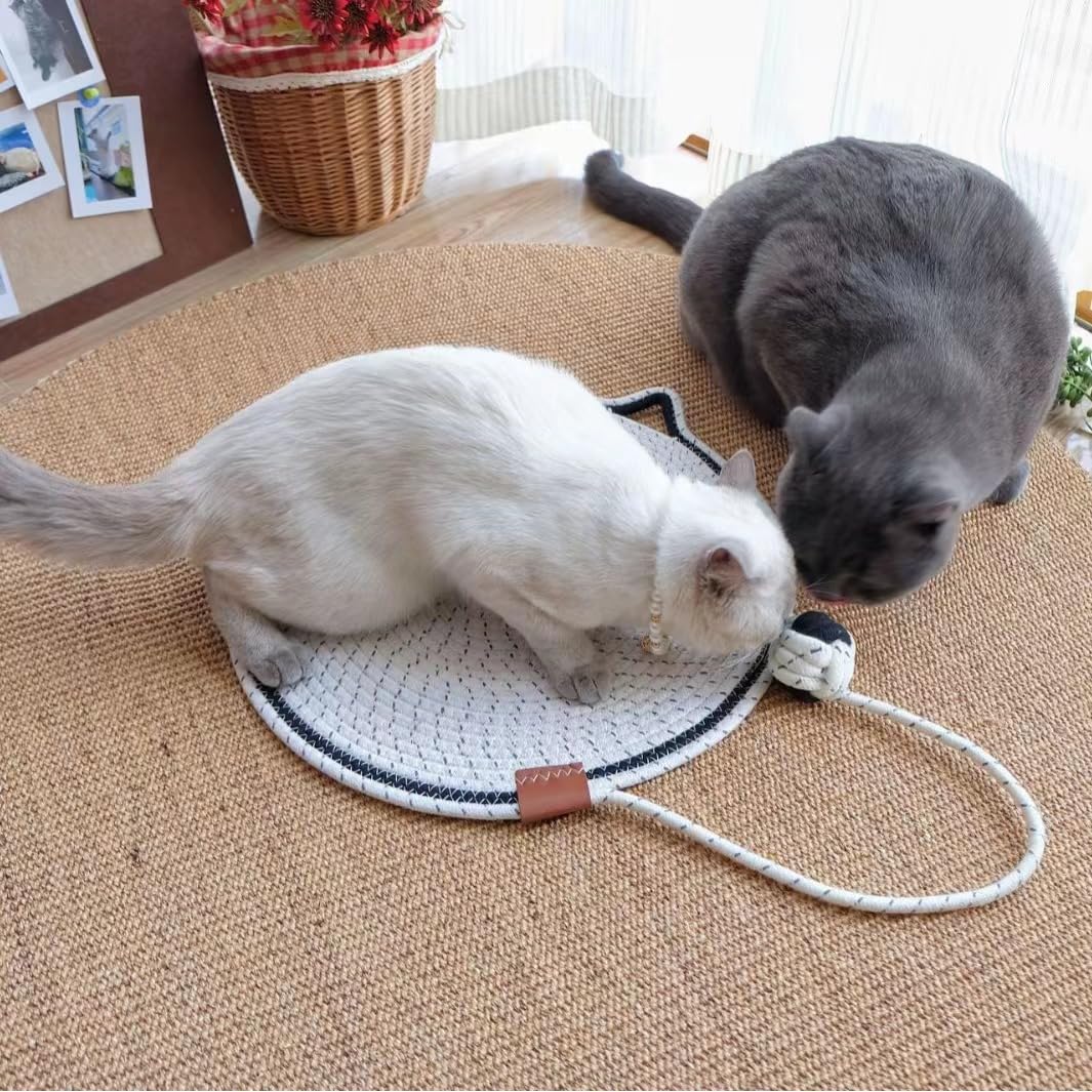 Braided Cotton Rope Cat Claw Mat Self Hi Ball One Piece Sleeping Mat Washable Anti Sticky Scratching Artifact Cat Scratching Mat Pet Products | Luxury Home Accessories | Heulog Glow