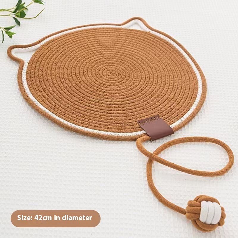 Braided Cotton Rope Cat Claw Mat Self Hi Ball One Piece Sleeping Mat Washable Anti Sticky Scratching Artifact Cat Scratching Mat Pet Products | Luxury Home Accessories | Heulog Glow