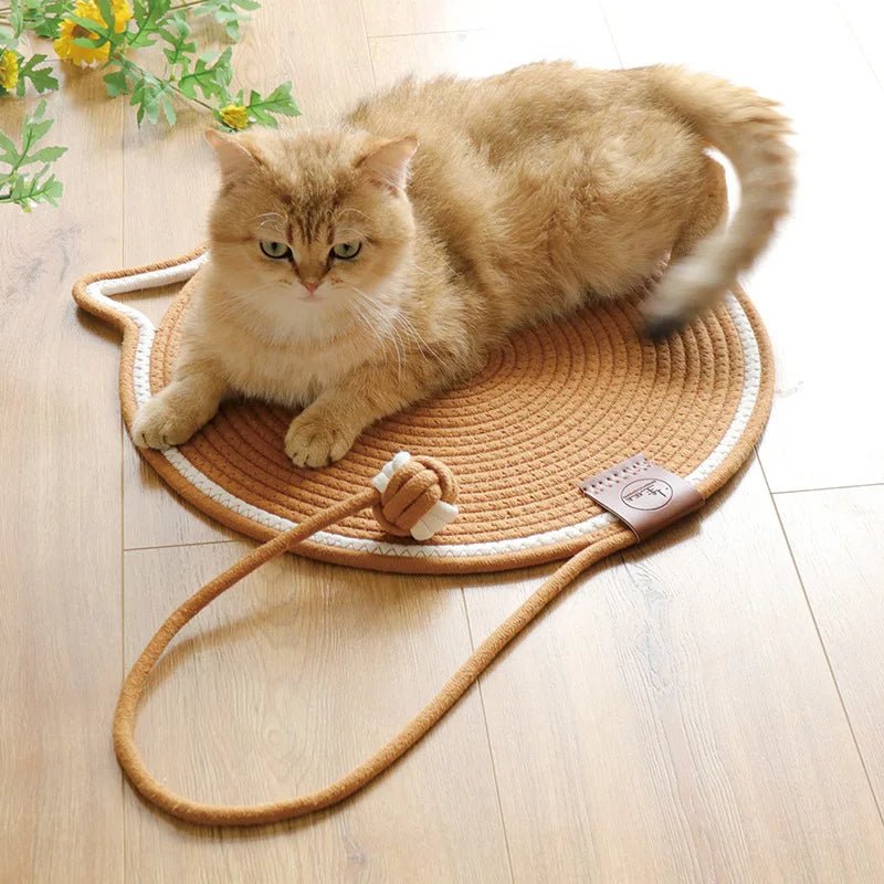 Braided Cotton Rope Cat Claw Mat Self Hi Ball One Piece Sleeping Mat Washable Anti Sticky Scratching Artifact Cat Scratching Mat Pet Products | Luxury Home Accessories | Heulog Glow