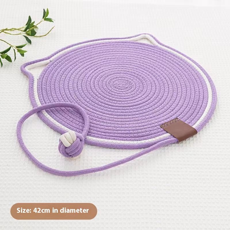Braided Cotton Rope Cat Claw Mat Self Hi Ball One Piece Sleeping Mat Washable Anti Sticky Scratching Artifact Cat Scratching Mat Pet Products | Luxury Home Accessories | Heulog Glow