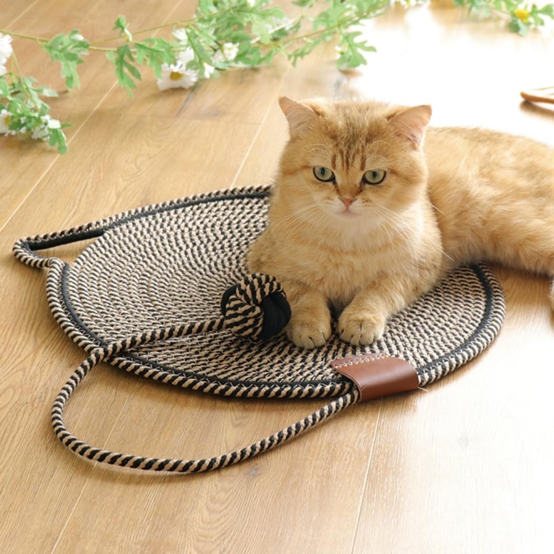Braided Cotton Rope Cat Claw Mat Self Hi Ball One Piece Sleeping Mat Washable Anti Sticky Scratching Artifact Cat Scratching Mat Pet Products | Luxury Home Accessories | Heulog Glow