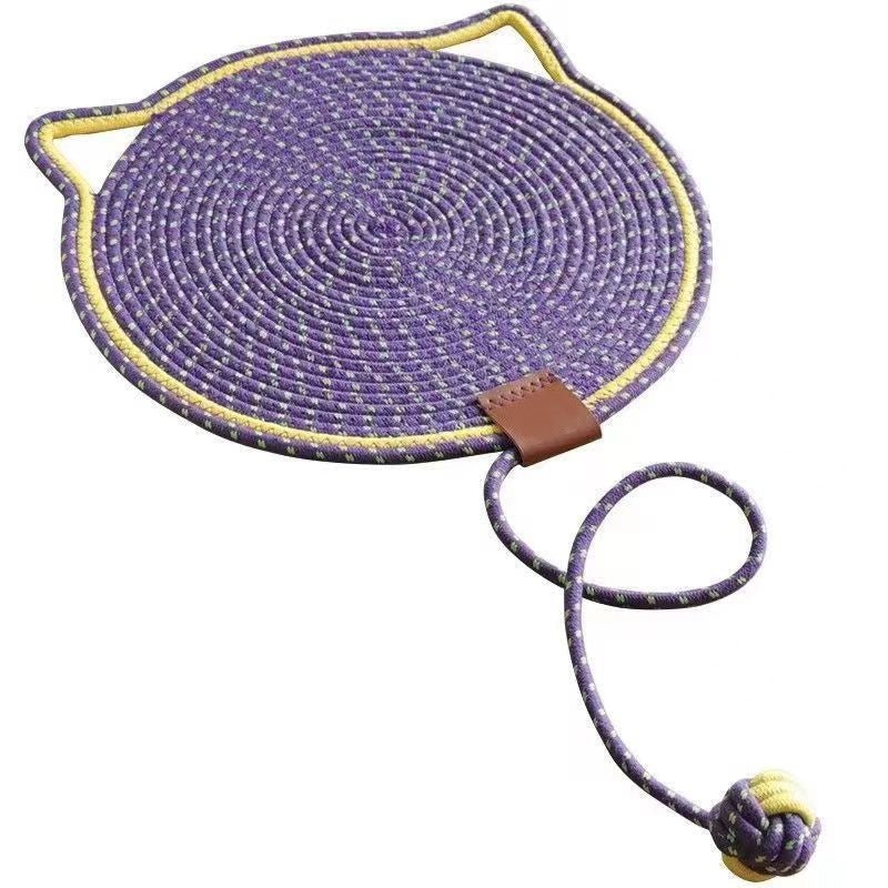 Braided Cotton Rope Cat Claw Mat Self Hi Ball One Piece Sleeping Mat Washable Anti Sticky Scratching Artifact Cat Scratching Mat Pet Products | Luxury Home Accessories | Heulog Glow