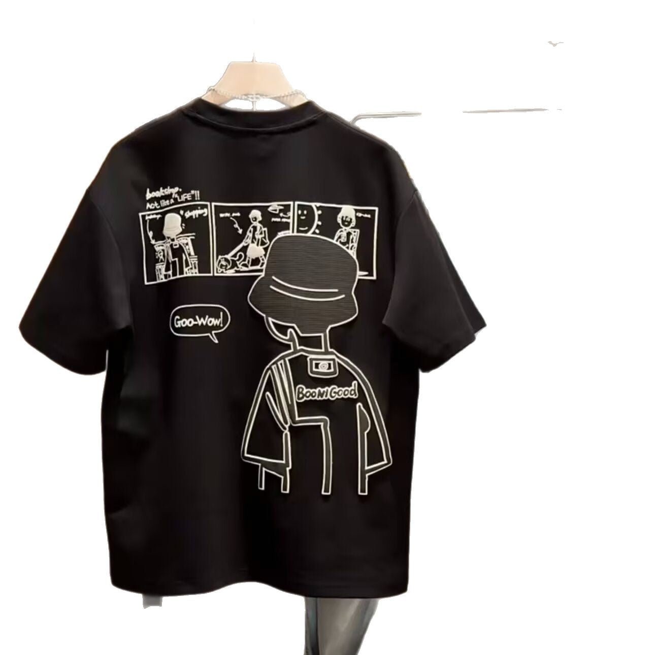 Brand Short Sleeve Ins 100 Cotton Coat Summer Men's Printed T-shirt Trendy Men And Women All-matching Crew Neck T-shirt Men | Luxury Home Accessories | Heulog Glow
