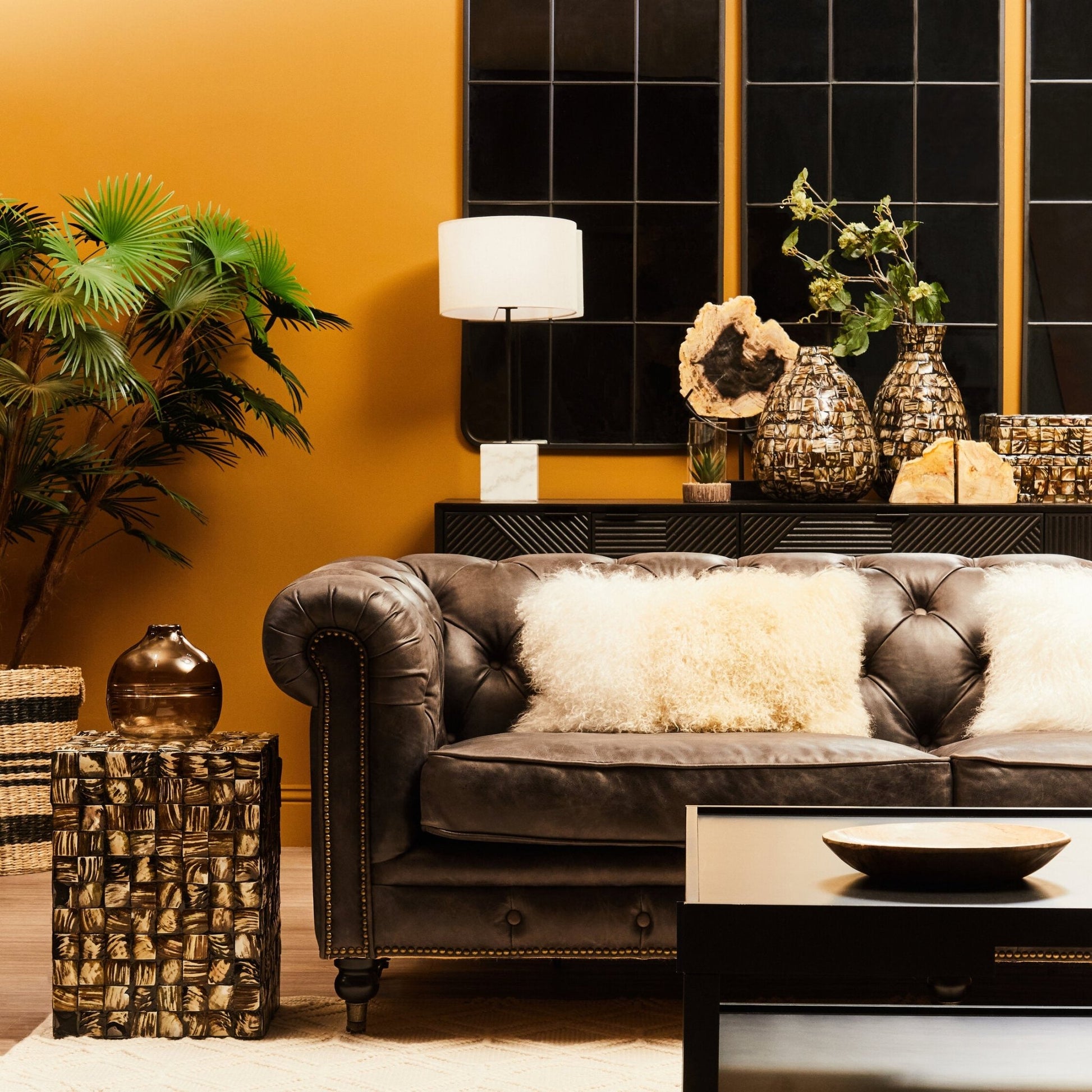 Branna Small Natural Shell Detail Box | Luxury Home Accessories | Heulog Glow