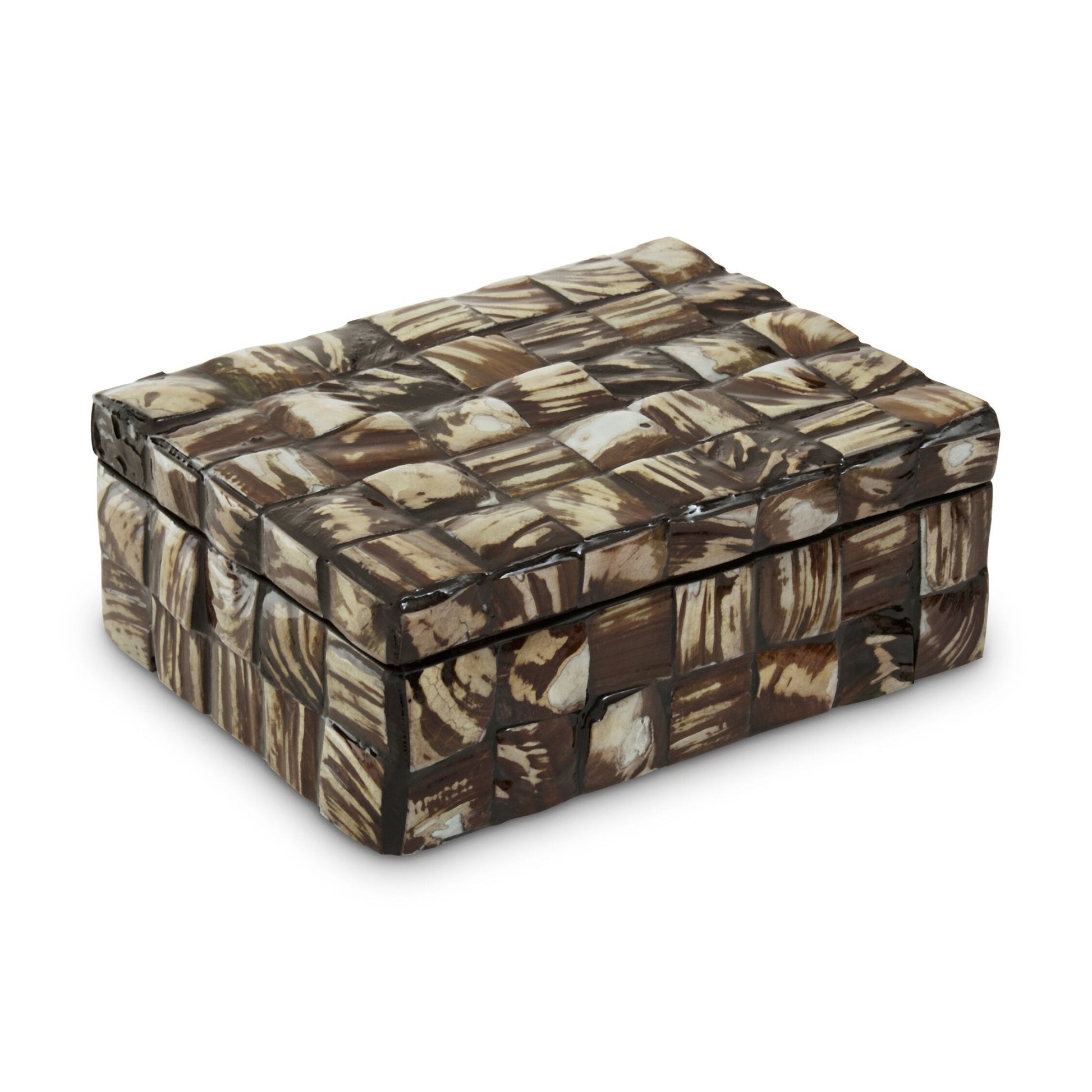 Branna Small Natural Shell Detail Box | Luxury Home Accessories | Heulog Glow