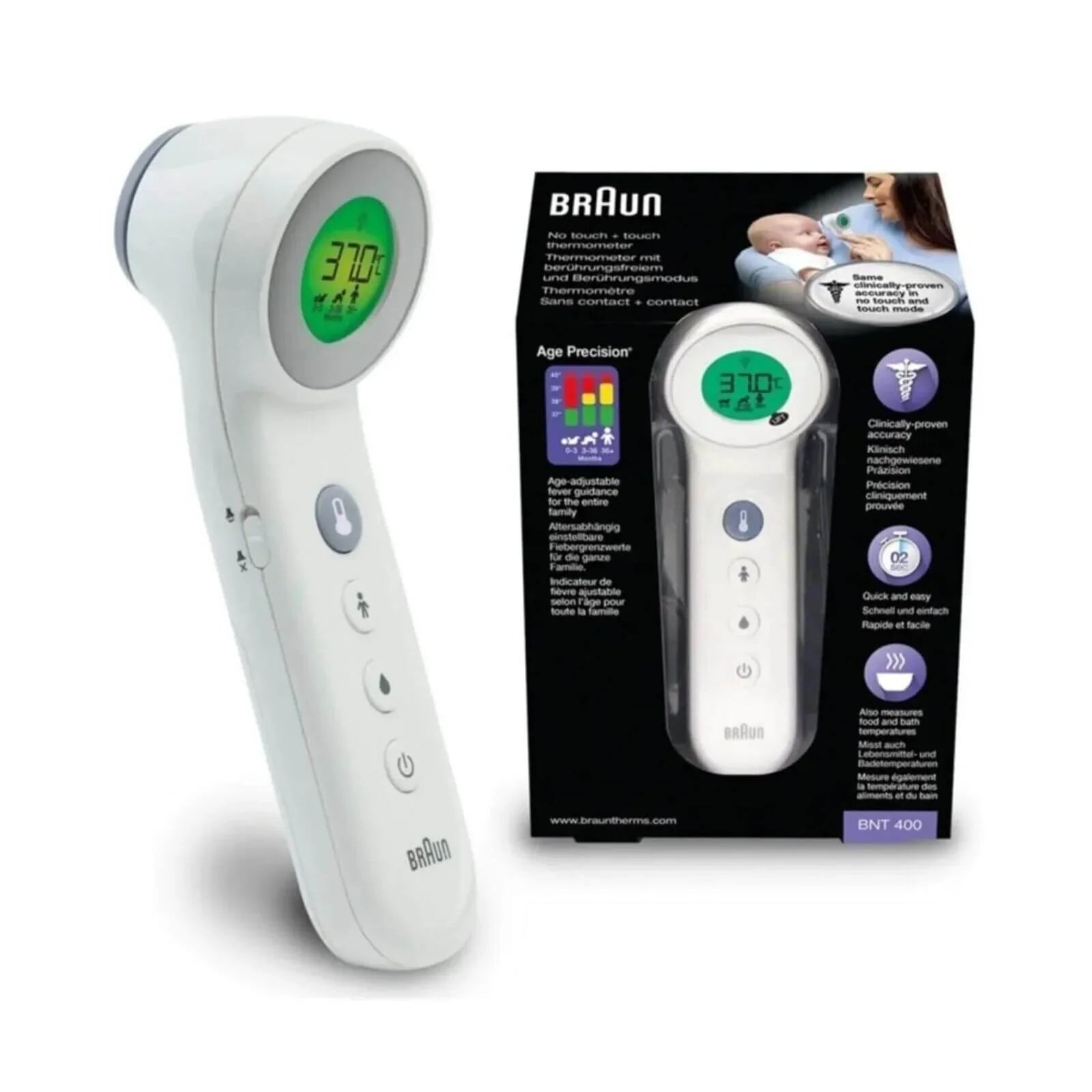 Braun BNT400 No Touch + Touch Thermometer | Luxury Home Accessories | Heulog Glow