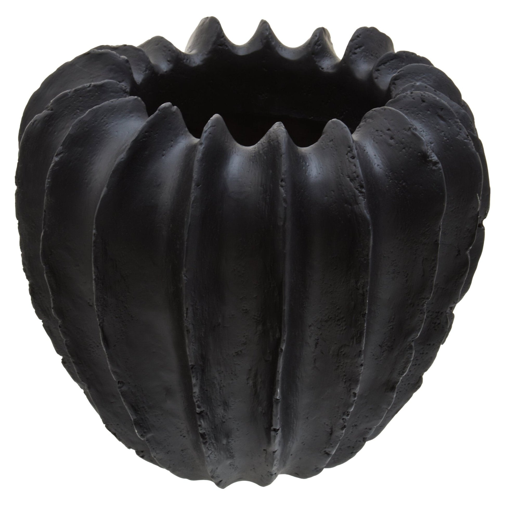 Broc Black Textured Vase | Luxury Home Accessories | Heulog Glow