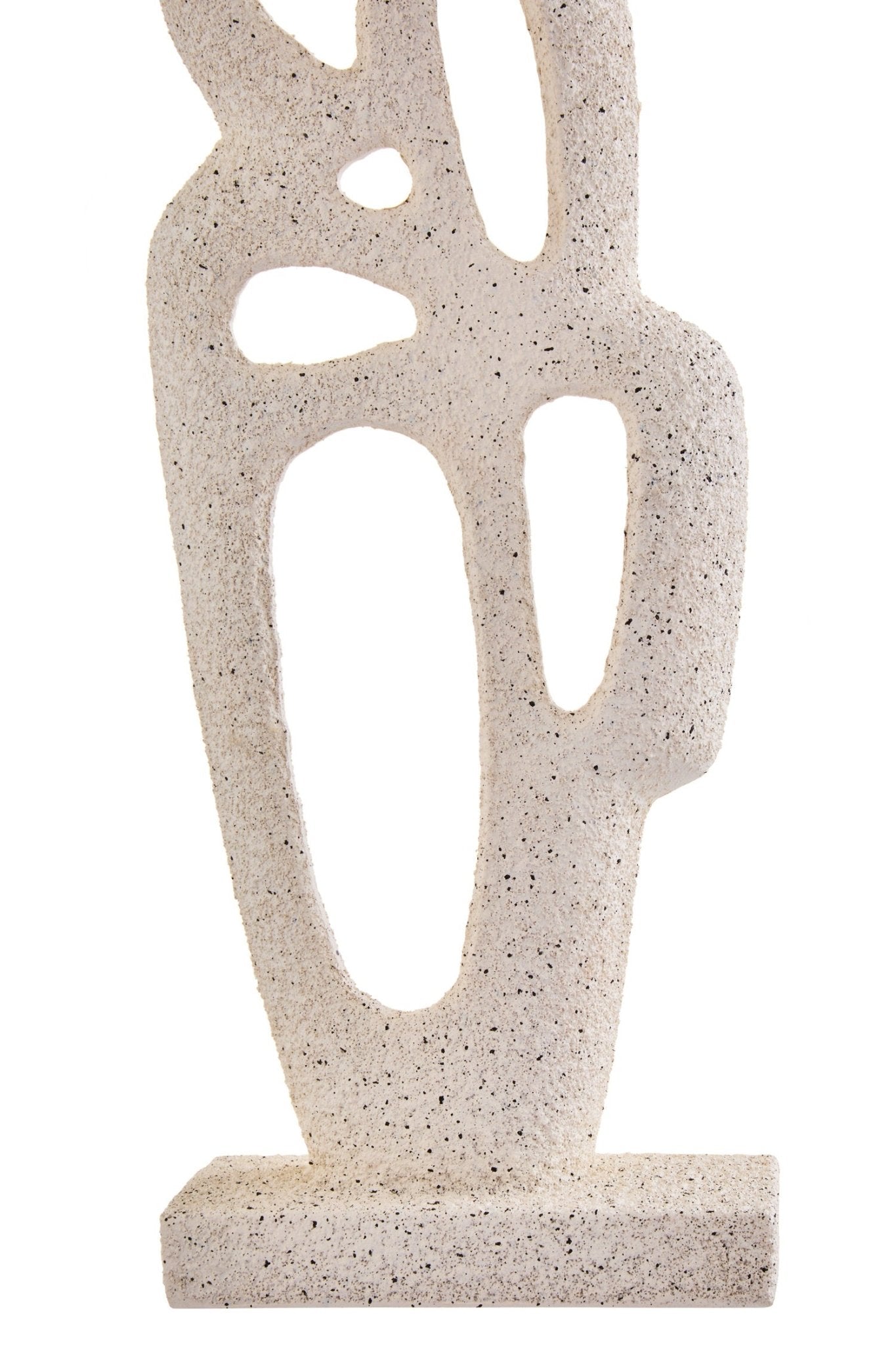 Broc Cream Textured Abstract Interlocking Sculpture | Luxury Home Accessories | Heulog Glow