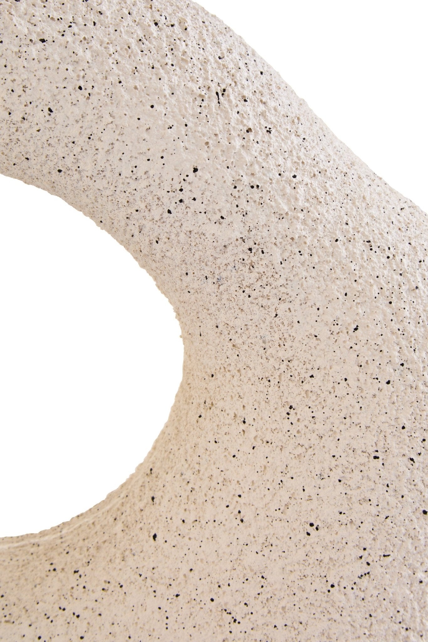 Broc Cream Textured Abstract Loop Sculpture On Pedestal | Luxury Home Accessories | Heulog Glow