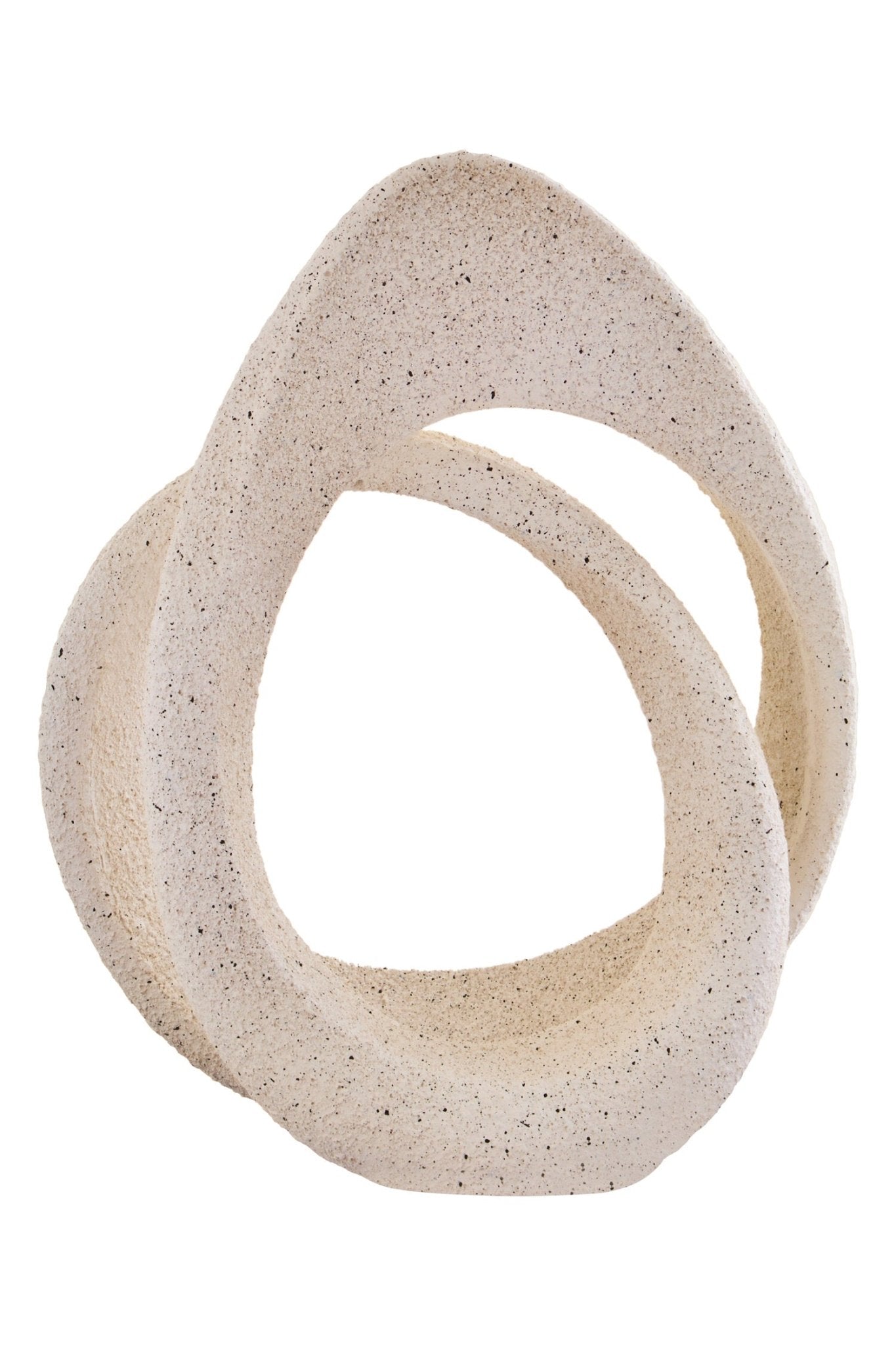 Broc Cream Textured Loop Sculpture | Luxury Home Accessories | Heulog Glow