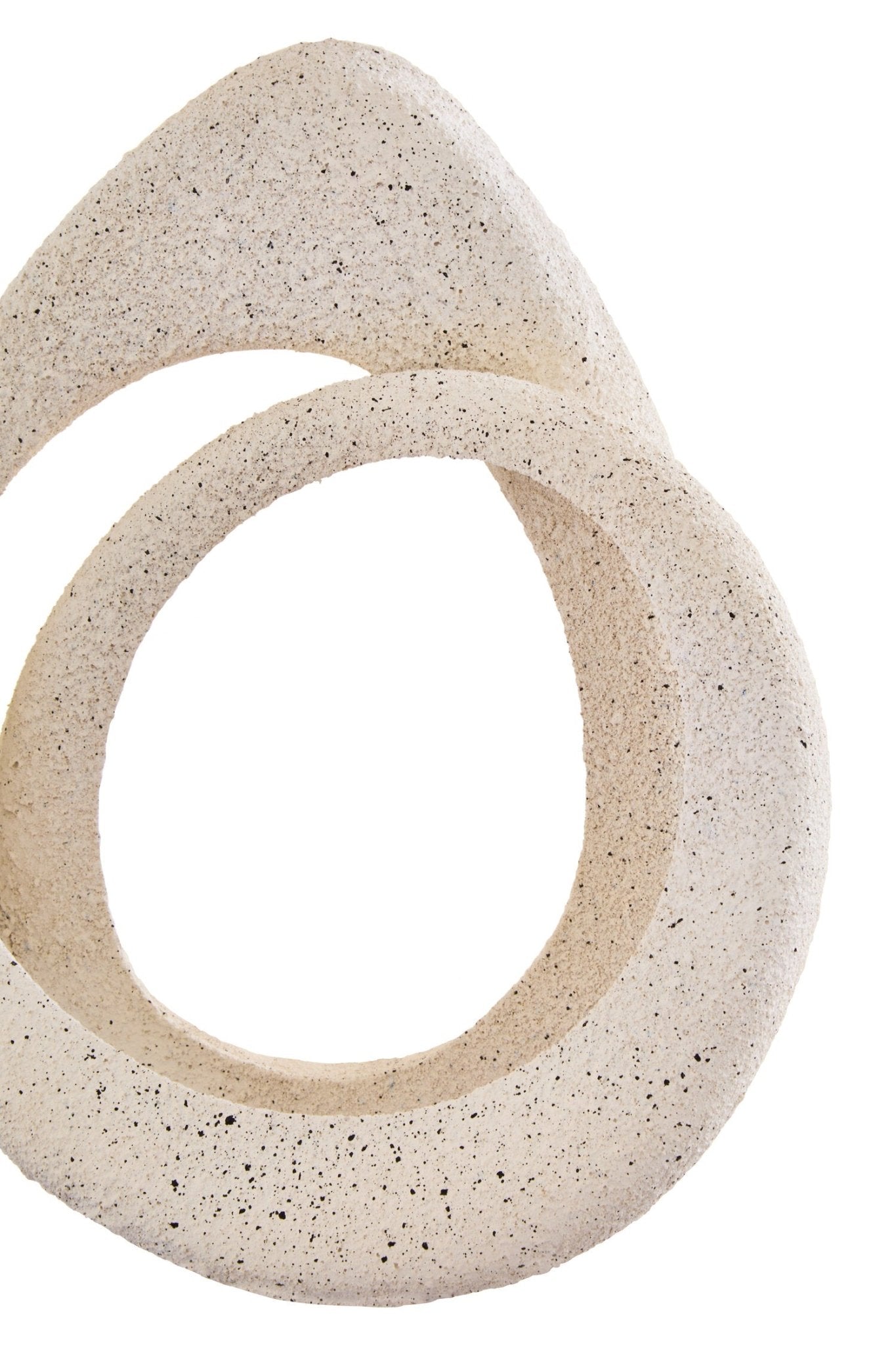Broc Cream Textured Loop Sculpture | Luxury Home Accessories | Heulog Glow