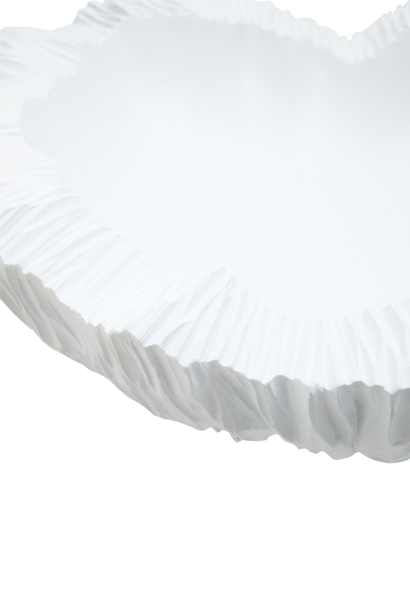 Broc Curved Textured White Bowl | Luxury Home Accessories | Heulog Glow