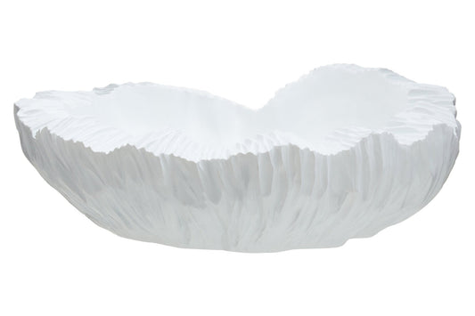 Broc Curved Textured White Bowl | Luxury Home Accessories | Heulog Glow